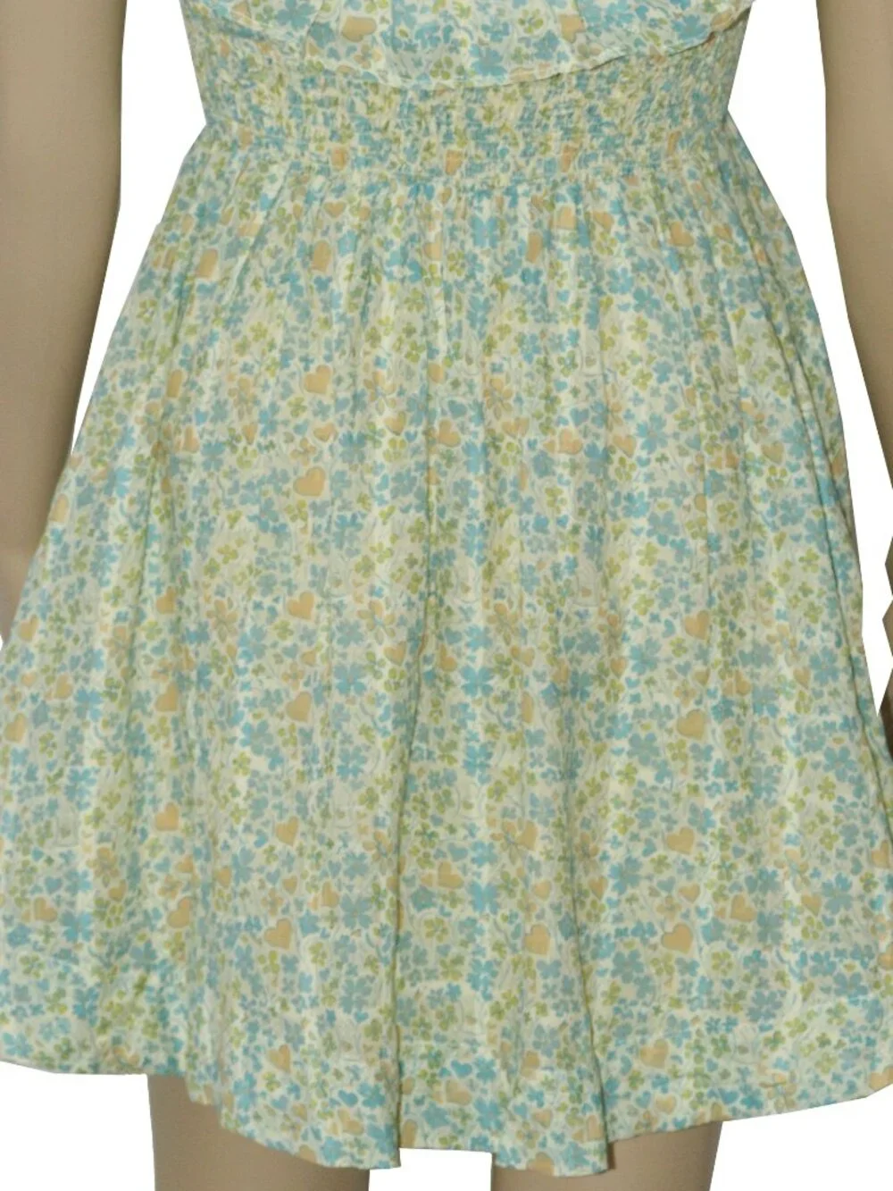 Free People Tasha Mini Dress Floral Printed Smocked Puff Sleeve XS - Picture 6 of 7